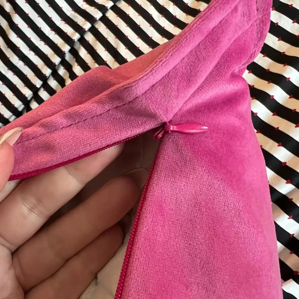 🆕 HOT PINK VELVET Euro Accent Pillow Covers Luxury High End Hotel Vibes